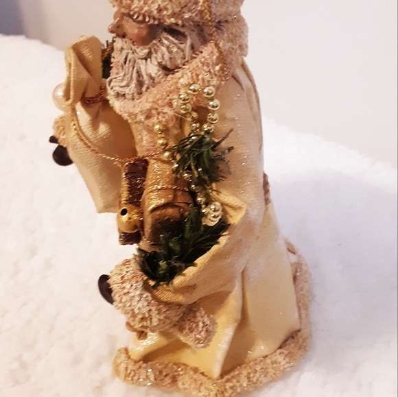 Gold Gorgeous Santa Tree Ornament 7.5" - Picture 6 of 8